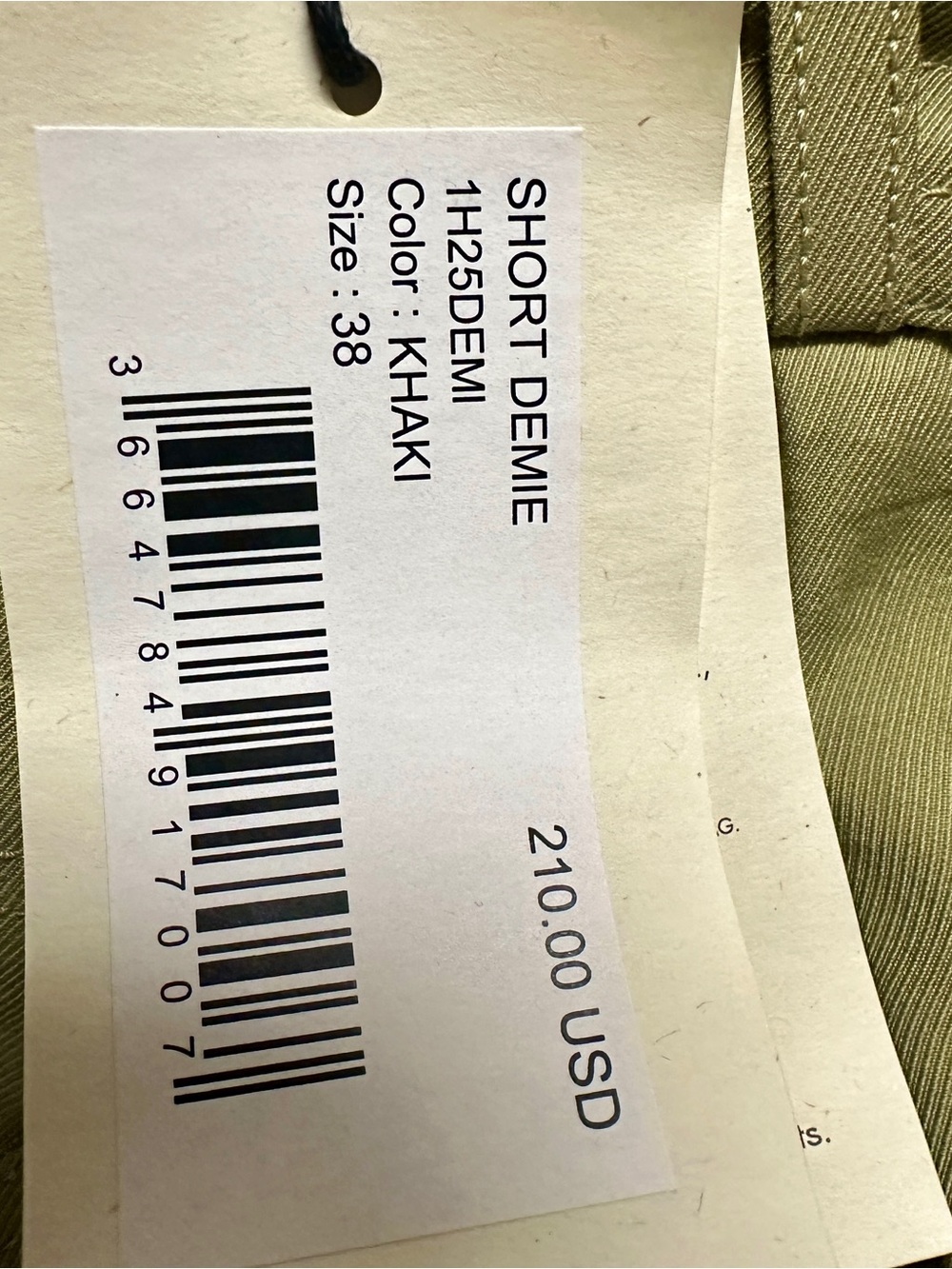Ba&sh High-Waist Khaki Green DEMIE Shorts with Belt size UK38/US4 NWT - Picture 5 of 7